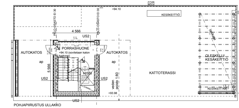 Hokkasentie pohjakuva ullakko